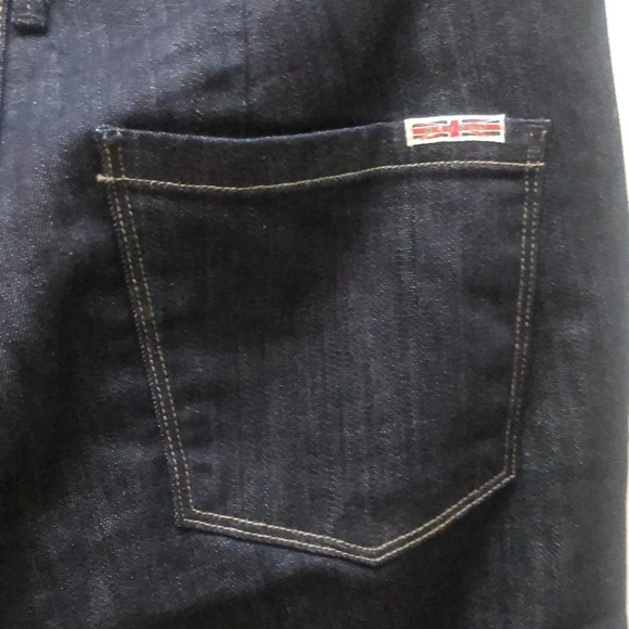 Hudson Jeans Marisa Flare Mid rise Flare Trouser wide leg Size 31 Dark Wash Blue - Picture 9 of 14